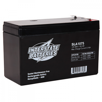 Interstate SLA1075 12V 8.0AH Rechargeable Sealed Lead Acid Battery